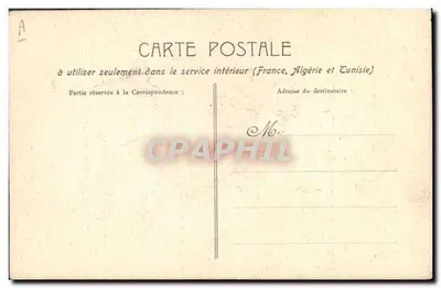 Mulher com avental estampado — conduzindo três patos com chapéus — desenho de L. Milla — Verso
