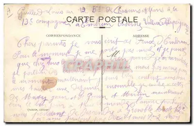 Embrun (870 m.) — Kasarmy Vallier de Lapeyrouse — wydawca Quintin — Rewers
