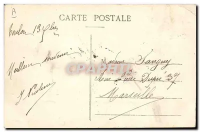 O «LIBERTÉ», Couraçado de Esquadra, que explodiu em 25 de Setembro de 1911, na enseada de Toulon — A. Bougault, n°412 — Verso