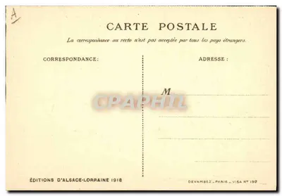 Soldado e moça — cena de canção patriótica — Éditions d'Alsace-Lorraine — Verso