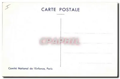 Mulher beijando uma menina — 'Você será minha irmãzinha...' — Comité National de l'Enfance, Paris — Verso