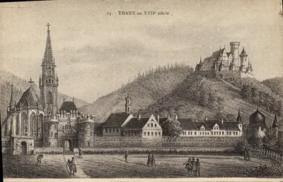 Thann no século XVII — vista histórica — Edit. Dr. Rieth, Thann