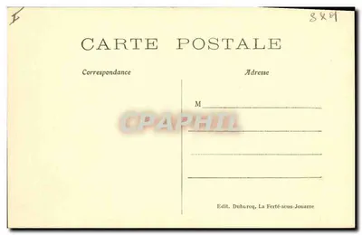 Małe miasto i zamek La Ferté-sous-Jouarre — Av XVIIe Siècle — Wydawca Dubureq — Rewers
