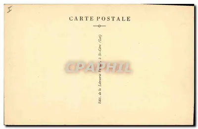 Castelo de Assier (Lot) — vista histórica de 1680 — Livraria Perin, Si-Céré (Lot) — Verso