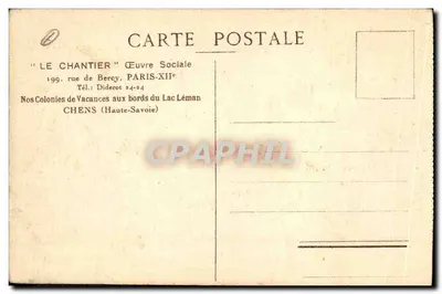 En la montaña — Serie 38 — Editor 'LE CHANTIER' (París) — Reverso