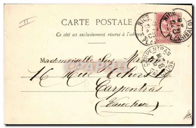 Grupa Chasseurs Alpins — w Alpach — Wydawnictwo Gilette, Nice, n°480 — Rewers
