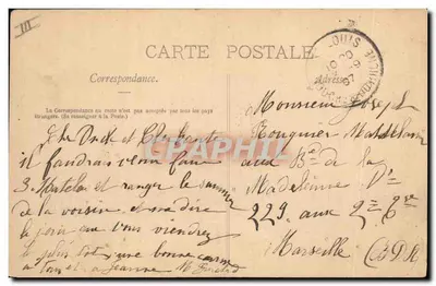 Le Masséna, pancernik z wieżami — Flota Północna — wydawca nieznany — Rewers