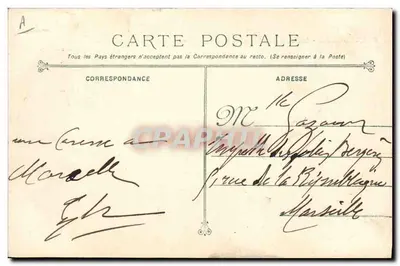 Navio de guerra francês — protótipo de 18000 toneladas — Fototipia Marius Bar — Toulon — Verso
