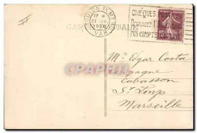 O "Medice" saindo do Cais após a Cerimônia do Curie — Toulon — editor desconhecido, n° 76 — Verso