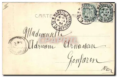 Sarah Bernhardt em "L'Aiglon" — (Foto Boyer) — série 3374, editada por Allersson & Cie — Verso