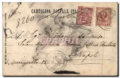 Flora De Rubis — Retrato de cena — Carta postal italiana — Verso