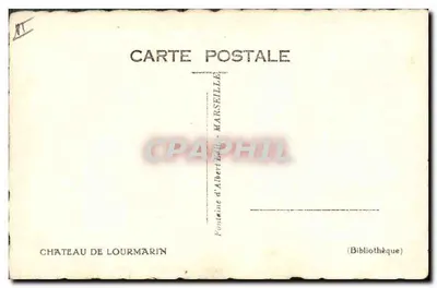 Castelo de Lourmarin — Biblioteca — Editor Albert Béthel — Verso