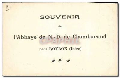 Sala de estudos — Biblioteca — Abadia de N.-S. de Chambarand perto de Roybon (Isère) — Verso