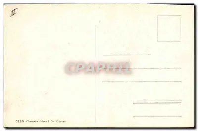 Castelo de Coppet. A Biblioteca — editor Charnaux frères & Co., Genebra, n° 6296 — Verso