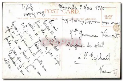 Bilhete postal antigo Fantasia Ilustrador Right Donald Mc Gill — Verso
