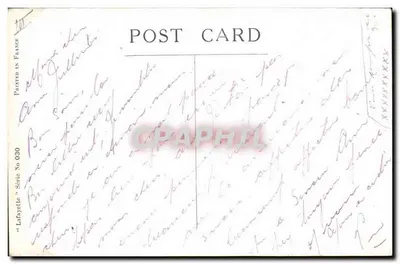 Ave e criança — Cartão postal da série 'Lafayette' — editado na França — Verso