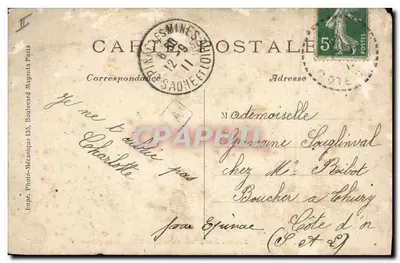 Bilhete postal antigo Paris Jardin des Plantes Os flamingos rosa — Verso
