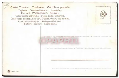 Sowa i szczurki — scena zwierzęca — wydawca nieznany, seria 365 — Rewers