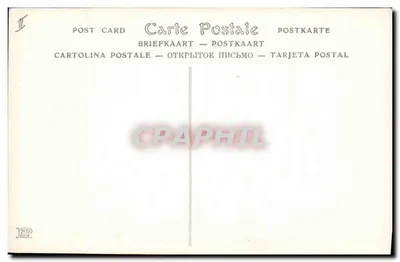 Cachorro e galinhas — cena de fazenda — J. Faverot (1910) — ND Fot. — Verso
