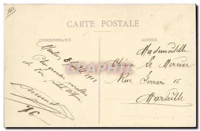 Chasseurs Alpins — Em marcha na neve — A. Sauvaigo, Nice — Verso