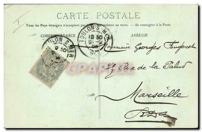 La Marseillaise e a Escadra Italiana cumprimentando durante o embarque em Nápoles M. Loubet, Presidente da República, retorno das Festas Italianas (abril de 1904) — A. Bougault, n° 591 — Verso