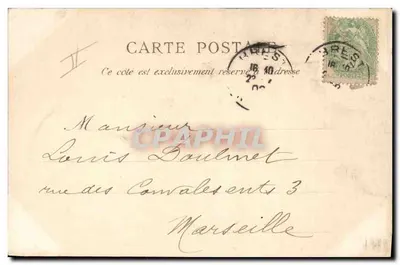 Het "MONTCALM" Kruiser van de Eerste Klasse — A. Bougault, foto-uitg., Toulon-sur-Mer, n° 678 — Achterkant
