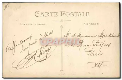 BREST — La Rada — En primer plano, Crucero-Portaaviones "Marseillaise" — Artraud et Nozais, Nantes, n°267 — Reverso