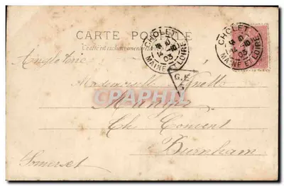 Jeune femme en robe légère et chapeau — en train de rouler de la pâte — éditée par Reutlinger Paris, série S.I.P. — Verso