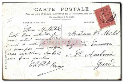 Pássaros e lírios — Melhor Lembrança — J.C. Paris, No 1604 — Verso