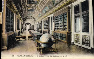 Fontainebleau — O Palácio — A Biblioteca — N.G.