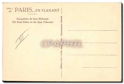 Librai del Quai Malaquais — Parigi — Edizione d'Arte YVON — Verso