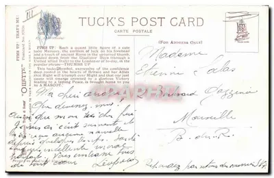 Bambino ottimista — mascotte — Tuck's Post Card n°8708 — Verso