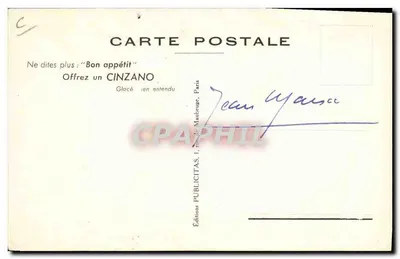 O Quinteto dos Cantores do Quart d'Heure Cinzano — Editor Cinzano — Verso