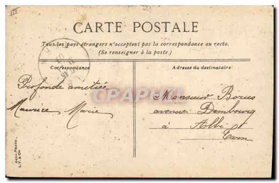 Enfants musiciens — scène de parade avec drapeau orné d'écussons — éditeur L.Y.& Co. n°128 — Achterkant