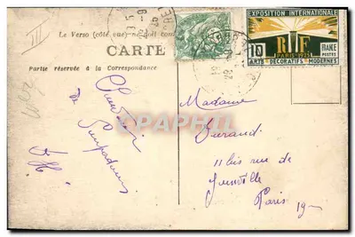 Cena do Centro — Uma Família Bem Alimentada — Fototipia Bessot e Guionnié, Brive — Verso