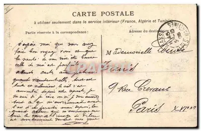 Nossos Caçadores nas Alpes — Em Reconhecimento — Edição Artística T. Benoit filho, Grasse — Verso