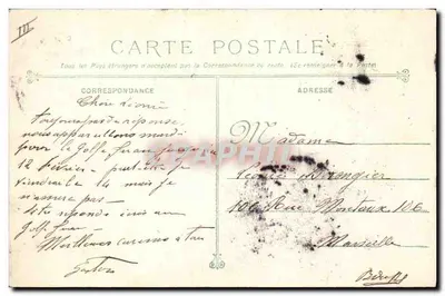 Navio de guerra francês Mirabeau — Marinha Militar Francesa — editor Marius Bar, Toulon — Verso