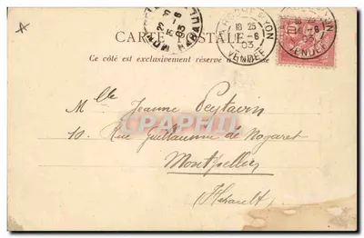 Due donne al mercato — scena di vendita — Léon Poupon, Nogent-sur-Marne, n°220 — Verso