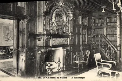 O Castelo de Vizille — A Biblioteca — Fotografia Martinotto Frères, Grenoble, n°112
