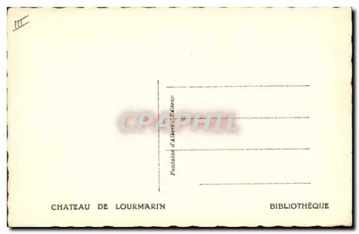 Biblioteca — Castelo de Lourmarin — Fontaine d'Albert - Editor — Verso