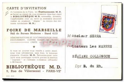 Biblioteca M.D. — Stand Feira de Marselha — Editor M.D. — Verso