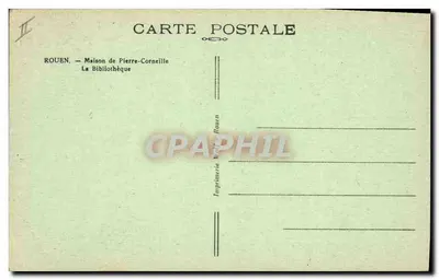 Rouen — Maison de Pierre-Corneille — Biblioteca — Verso