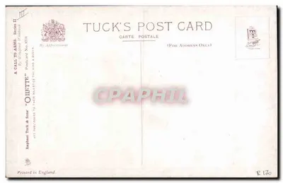 Szkocki żołnierz — apel do armii — Tuck & Sons, seria II, nr 873 — Rewers