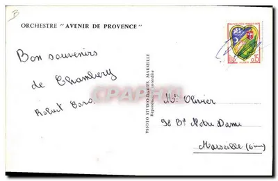Orkiestra "Avenir de Provence" — Chambéry — Studio fotograficzne Daries, Marsylia — Rewers