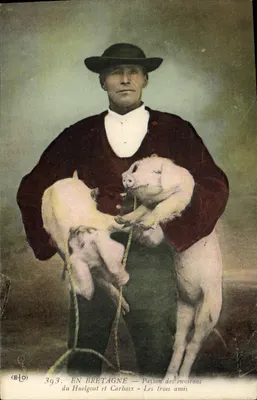 Em Bretanha — Terras ao redor de Huelgoat e Carbaux — Os três amigos — Editor E.D. n°393