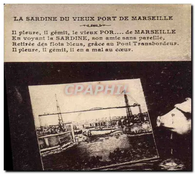 O velho porto de Marselha — A sardinha do velho porto — Carte postale illustrée