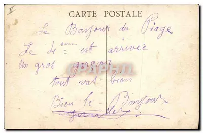 O velho porto de Marselha — A sardinha do velho porto — Carte postale illustrée — Verso