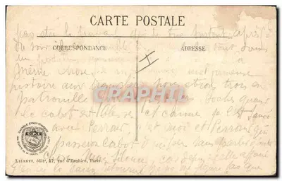 Le 65 de Montagne en action dans les Vosges — Composition de Carrey d'après "Le Miroir" — Visé Paris No. 812 — Verso