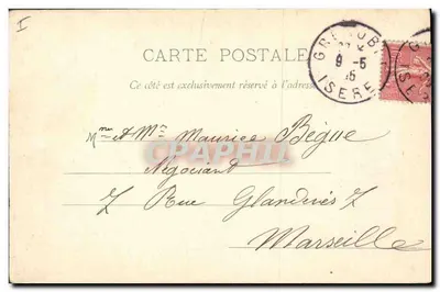 Caçadores alpinos em Marsouines nos Alpes — Editor Eug. Robert, Grenoble — Verso