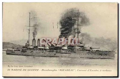 Dreadnought "Mirabeau" — encouraçado de escadra a turbinas — editor Y. Le Lay, quai Cronstadt